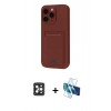 MARSİLYAN™- iPhone 16 Pro Max Kılıf Vadi Çizgi Prime - Siyah 3D Antistatik Seramik Nano Ekran Koruyucu + PVD Metal Kamera Lens - SH