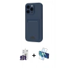 MARSİLYAN™- iPhone 16 Pro Max Kılıf Vadi Çizgi Prime - Siyah 3D Antistatik Seramik Nano Ekran Koruyucu + Titanyum Gri Bilvis Titan Kamera Lens