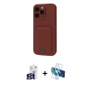 MARSİLYAN™- iPhone 16 Pro Max Kılıf Vadi Çizgi Prime - Siyah 3D Antistatik Seramik Nano Ekran Koruyucu + Titanyum Gri Bilvis Titan Kamera Lens
