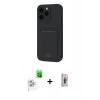 MARSİLYAN™- iPhone 16 Pro Max Kılıf Vadi Çizgi Prime - Siyah Bilvis 3D Cam Ekran Koruyucu + Raze Metal Kamera Lens - BZ