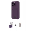 MARSİLYAN™- iPhone 16 Pro Max Kılıf Vadi Çizgi Prime - Siyah Bilvis 3D Cam Ekran Koruyucu + Bilvis Titan Kamera Lens - SH