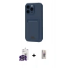 MARSİLYAN™- iPhone 16 Pro Max Kılıf Vadi Çizgi Prime - Siyah Bilvis 3D Cam Ekran Koruyucu + Bilvis Titan Kamera Lens - SH