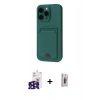 MARSİLYAN™- iPhone 16 Pro Max Kılıf Vadi Çizgi Prime - Siyah Bilvis 3D Cam Ekran Koruyucu + Bilvis Titan Kamera Lens - SH