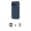MARSİLYAN™- iPhone 16 Pro Max Kılıf Vadi Çizgi Prime - Siyah Bilvis 3D Cam Ekran Koruyucu + PVD Metal Kamera Lens - GD