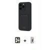 MARSİLYAN™- iPhone 16 Pro Max Kılıf Vadi Çizgi Prime - Siyah Bilvis 3D Cam Ekran Koruyucu + PVD Metal Kamera Lens - GD