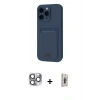MARSİLYAN™- iPhone 16 Pro Max Kılıf Vadi Çizgi Prime - Siyah Bilvis 3D Cam Ekran Koruyucu + Pers Alüminyum Kamera Lens - GI