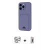 MARSİLYAN™- iPhone 16 Pro Max Kılıf Vadi Çizgi Prime - Siyah Bilvis 3D Cam Ekran Koruyucu + Pers Alüminyum Kamera Lens - GS