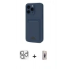 MARSİLYAN™- iPhone 16 Pro Max Kılıf Vadi Çizgi Prime - Siyah Bilvis 3D Cam Ekran Koruyucu + Pers Alüminyum Kamera Lens - GS