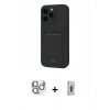 MARSİLYAN™- iPhone 16 Pro Max Kılıf Vadi Çizgi Prime - Siyah Bilvis 3D Cam Ekran Koruyucu + Pers Alüminyum Kamera Lens - GS