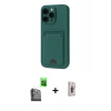MARSİLYAN™- iPhone 16 Pro Max Kılıf Vadi Çizgi Prime - Siyah Bilvis 3D Cam Ekran Koruyucu + Raze Metal Kamera Lens - SH