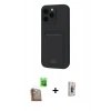 MARSİLYAN™- iPhone 16 Pro Max Kılıf Vadi Çizgi Prime - Siyah Bilvis 3D Cam Ekran Koruyucu + Raze Metal Kamera Lens - CLTM