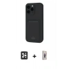 MARSİLYAN™- iPhone 16 Pro Max Kılıf Vadi Çizgi Prime - Siyah Bilvis 3D Cam Ekran Koruyucu + PVD Metal Kamera Lens - SH