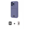 MARSİLYAN™- iPhone 16 Pro Max Kılıf Vadi Çizgi Prime - Siyah Bilvis 3D Cam Ekran Koruyucu + PVD Metal Kamera Lens - SH