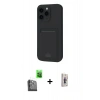 MARSİLYAN™- iPhone 16 Pro Max Kılıf Vadi Çizgi Prime - Siyah Bilvis 3D Cam Ekran Koruyucu + Raze Metal Kamera Lens - SH