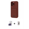 MARSİLYAN™- iPhone 16 Pro Max Kılıf Vadi Çizgi Prime - Siyah Bilvis 3D Cam Ekran Koruyucu + Titanyum Gri Bilvis Titan Kamera Lens