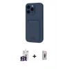 MARSİLYAN™- iPhone 16 Pro Max Kılıf Vadi Çizgi Prime - Siyah Bilvis 3D Cam Ekran Koruyucu + Titanyum Gri Bilvis Titan Kamera Lens