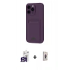 MARSİLYAN™- iPhone 16 Pro Max Kılıf Vadi Çizgi Prime - Siyah Bilvis 3D Cam Ekran Koruyucu + Titanyum Gri Bilvis Titan Kamera Lens