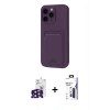 MARSİLYAN™- iPhone 16 Pro Max Kılıf Vadi Çizgi Prime - Siyah Bilvis 3X AR Hayalet Cam Ekran Koruyucu + Bilvis Titan Kamera Lens - SH