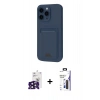 MARSİLYAN™- iPhone 16 Pro Max Kılıf Vadi Çizgi Prime - Siyah Bilvis 3X AR Hayalet Cam Ekran Koruyucu + Bilvis Titan Kamera Lens - SH