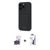 MARSİLYAN™- iPhone 16 Pro Max Kılıf Vadi Çizgi Prime - Siyah Bilvis 3X AR Hayalet Cam Ekran Koruyucu + Bilvis Titan Kamera Lens - SH