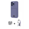 MARSİLYAN™- iPhone 16 Pro Max Kılıf Vadi Çizgi Prime - Siyah Bilvis 3X AR Hayalet Cam Ekran Koruyucu + Pers Alüminyum Kamera Lens - GI