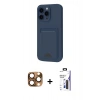 MARSİLYAN™- iPhone 16 Pro Max Kılıf Vadi Çizgi Prime - Siyah Bilvis 3X AR Hayalet Cam Ekran Koruyucu + Pers Alüminyum Kamera Lens - CLTM