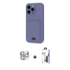MARSİLYAN™- iPhone 16 Pro Max Kılıf Vadi Çizgi Prime - Siyah Bilvis 3X AR Hayalet Cam Ekran Koruyucu + Pers Alüminyum Kamera Lens - GS