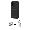 MARSİLYAN™- iPhone 16 Pro Max Kılıf Vadi Çizgi Prime - Siyah Bilvis 3X AR Hayalet Cam Ekran Koruyucu + Pers Alüminyum Kamera Lens - GI