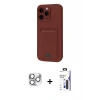 MARSİLYAN™- iPhone 16 Pro Max Kılıf Vadi Çizgi Prime - Siyah Bilvis 3X AR Hayalet Cam Ekran Koruyucu + Pers Alüminyum Kamera Lens - GS
