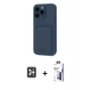 MARSİLYAN™- iPhone 16 Pro Max Kılıf Vadi Çizgi Prime - Siyah Bilvis 3X AR Hayalet Cam Ekran Koruyucu + PVD Metal Kamera Lens - SH