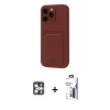 MARSİLYAN™- iPhone 16 Pro Max Kılıf Vadi Çizgi Prime - Siyah Bilvis 3X AR Hayalet Cam Ekran Koruyucu + PVD Metal Kamera Lens - GS