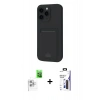 MARSİLYAN™- iPhone 16 Pro Max Kılıf Vadi Çizgi Prime - Siyah Bilvis 3X AR Hayalet Cam Ekran Koruyucu + Raze Metal Kamera Lens - BZ
