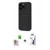 MARSİLYAN™- iPhone 16 Pro Max Kılıf Vadi Çizgi Prime - Siyah Bilvis 3X AR Hayalet Cam Ekran Koruyucu + Raze Metal Kamera Lens - NLGY