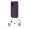 MARSİLYAN™- iPhone 16 Pro Max Kılıf Vadi Çizgi Prime - Siyah Bilvis 3X AR Hayalet Cam Ekran Koruyucu + Raze Metal Kamera Lens - NLGY