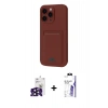 MARSİLYAN™- iPhone 16 Pro Max Kılıf Vadi Çizgi Prime - Siyah Bilvis 3X AR HD Cam Ekran Koruyucu + Bilvis Titan Kamera Lens - SH