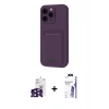 MARSİLYAN™- iPhone 16 Pro Max Kılıf Vadi Çizgi Prime - Siyah Bilvis 3X AR HD Cam Ekran Koruyucu + Bilvis Titan Kamera Lens - SH