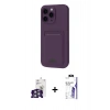 MARSİLYAN™- iPhone 16 Pro Max Kılıf Vadi Çizgi Prime - Siyah Bilvis 3X AR HD Cam Ekran Koruyucu + Bilvis Titan Kamera Lens - GS