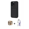 MARSİLYAN™- iPhone 16 Pro Max Kılıf Vadi Çizgi Prime - Siyah Bilvis 3X AR HD Cam Ekran Koruyucu + Pers Alüminyum Kamera Lens - CLTM