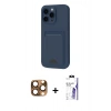 MARSİLYAN™- iPhone 16 Pro Max Kılıf Vadi Çizgi Prime - Siyah Bilvis 3X AR HD Cam Ekran Koruyucu + Pers Alüminyum Kamera Lens - CLTM