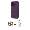 MARSİLYAN™- iPhone 16 Pro Max Kılıf Vadi Çizgi Prime - Siyah Bilvis 3X AR HD Cam Ekran Koruyucu + Pers Alüminyum Kamera Lens - CLTM