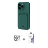 MARSİLYAN™- iPhone 16 Pro Max Kılıf Vadi Çizgi Prime - Siyah Bilvis 3X AR HD Cam Ekran Koruyucu + Pers Alüminyum Kamera Lens - GS