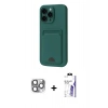 MARSİLYAN™- iPhone 16 Pro Max Kılıf Vadi Çizgi Prime - Siyah Bilvis 3X AR HD Cam Ekran Koruyucu + Pers Alüminyum Kamera Lens - GI