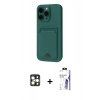 MARSİLYAN™- iPhone 16 Pro Max Kılıf Vadi Çizgi Prime - Siyah Bilvis 3X AR HD Cam Ekran Koruyucu + PVD Metal Kamera Lens - GD