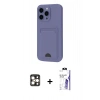 MARSİLYAN™- iPhone 16 Pro Max Kılıf Vadi Çizgi Prime - Siyah Bilvis 3X AR HD Cam Ekran Koruyucu + PVD Metal Kamera Lens - GD