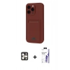 MARSİLYAN™- iPhone 16 Pro Max Kılıf Vadi Çizgi Prime - Siyah Bilvis 3X AR HD Cam Ekran Koruyucu + PVD Metal Kamera Lens - GD