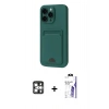 MARSİLYAN™- iPhone 16 Pro Max Kılıf Vadi Çizgi Prime - Siyah Bilvis 3X AR HD Cam Ekran Koruyucu + PVD Metal Kamera Lens - GS