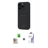 MARSİLYAN™- iPhone 16 Pro Max Kılıf Vadi Çizgi Prime - Siyah Bilvis 3X AR HD Cam Ekran Koruyucu + Raze Metal Kamera Lens - NLGY