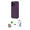 MARSİLYAN™- iPhone 16 Pro Max Kılıf Vadi Çizgi Prime - Siyah Bilvis 3X AR HD Cam Ekran Koruyucu + Raze Metal Kamera Lens - CLTM