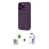 MARSİLYAN™- iPhone 16 Pro Max Kılıf Vadi Çizgi Prime - Siyah Bilvis 3X AR HD Cam Ekran Koruyucu + Raze Metal Kamera Lens - NLGY