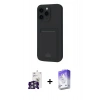 MARSİLYAN™- iPhone 16 Pro Max Kılıf Vadi Çizgi Prime - Siyah Bilvis 5in1 3D Magic Cam Ekran Koruyucu + Bilvis Titan Kamera Lens - GS